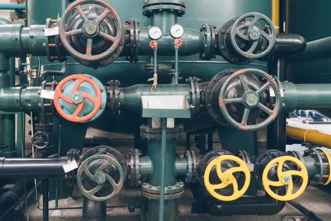 engineer inspecting industrial valve - home intro